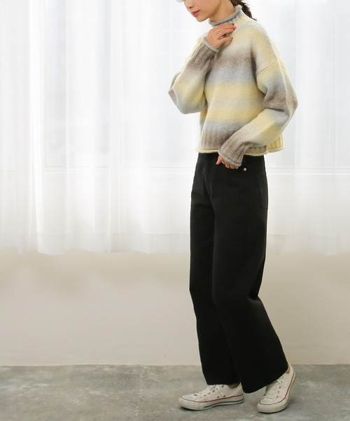 Social GIRL（ソーシャルガール）の「クロップドグラデーションミックスカラーニット（ニット/セーター・レディース・オレンジ/パープル/イエロー/グリーン・M）」の17枚目の写真