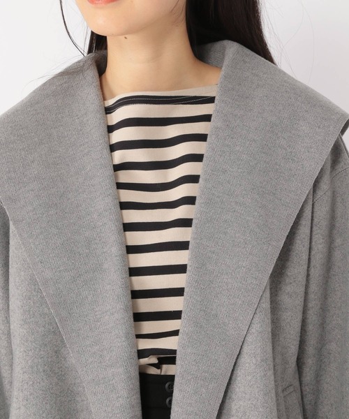 studio CLIP（スタディオクリップ）の「ナチュラル着流しハーフコート（その他アウター・レディース・ネイビー/モカ/グレー・FREE/PF）」の13枚目の写真