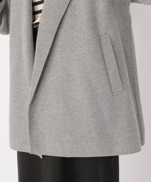 studio CLIP（スタディオクリップ）の「ナチュラル着流しハーフコート（その他アウター・レディース・ネイビー/モカ/グレー・FREE/PF）」の10枚目の写真
