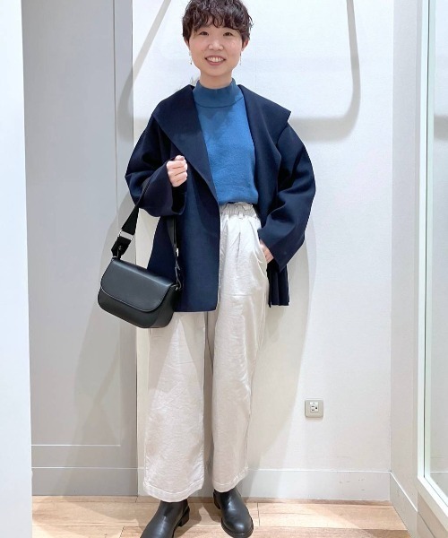 studio CLIP（スタディオクリップ）の「ナチュラル着流しハーフコート（その他アウター・レディース・ネイビー/モカ/グレー・FREE/PF）」の22枚目の写真