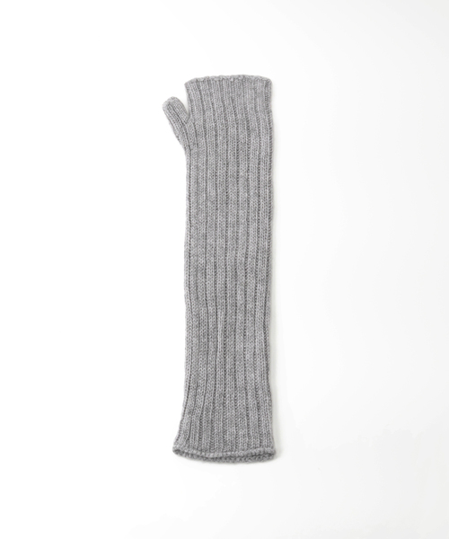 WILLIAM BRUNTON(ウィリアムブラントン)の「【WILLIAM BRUNTON/ウィリアム ブラントン】 リブロングリストウォーマー(手袋・レディース・チャコールグレー/ベージュ・FREE)」の8枚目の写真