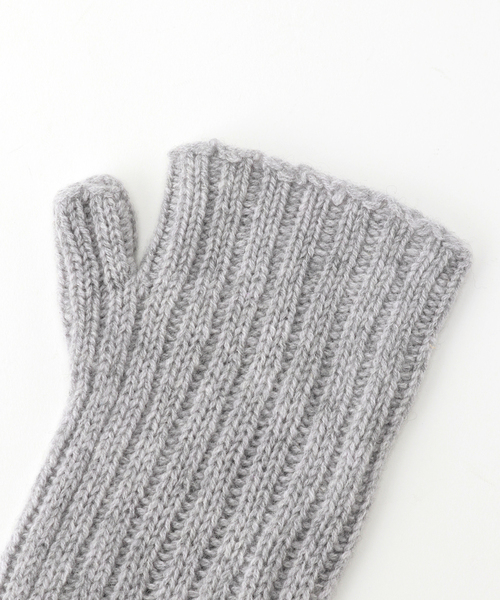 WILLIAM BRUNTON(ウィリアムブラントン)の「【WILLIAM BRUNTON/ウィリアム ブラントン】 リブロングリストウォーマー(手袋・レディース・チャコールグレー/ベージュ・FREE)」の12枚目の写真