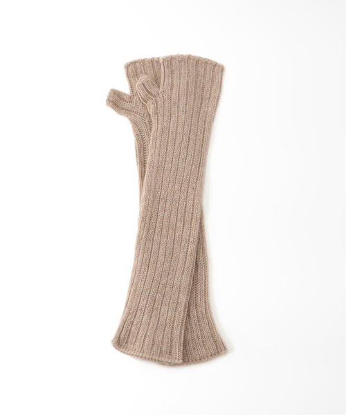 WILLIAM BRUNTON(ウィリアムブラントン)の「【WILLIAM BRUNTON/ウィリアム ブラントン】 リブロングリストウォーマー(手袋・レディース・チャコールグレー/ベージュ・FREE)」の14枚目の写真