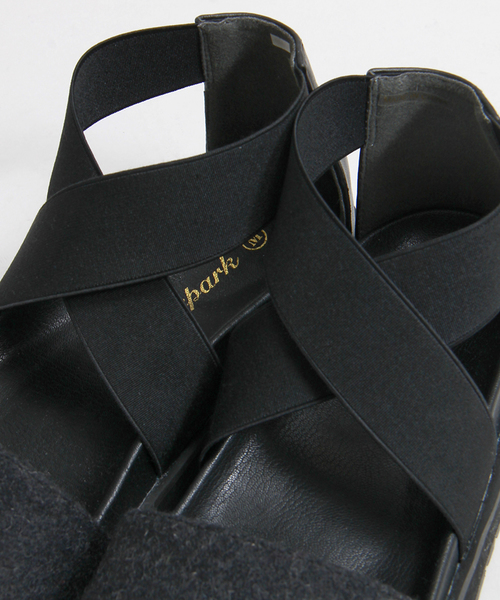 WEGO（ウィゴー）の「WEGO/ フェルトフラットサンダル（サンダル・レディース・ブラック・MEDIUM/LARGE）」の6枚目の写真