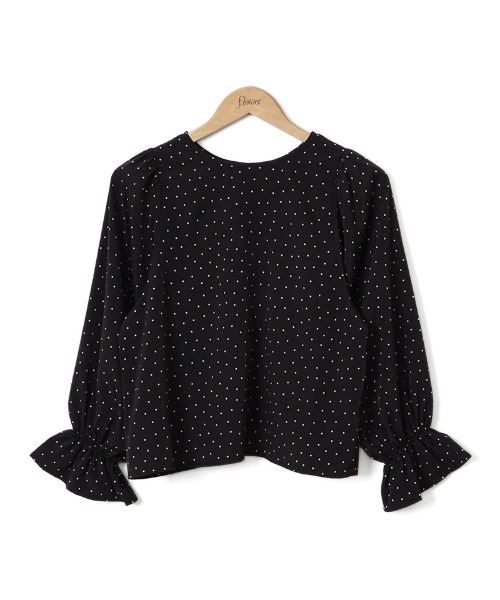flower（フラワー）の「シンプルドットバルーンブラウス（シャツ/ブラウス・レディース・ブラック/ベージュ・FREE）」の14枚目の写真