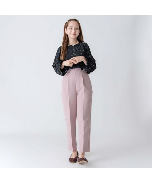 flower（フラワー）の「シンプルドットバルーンブラウス（シャツ/ブラウス・レディース・ブラック/ベージュ・FREE）」の4枚目の写真