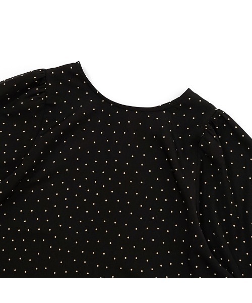 flower（フラワー）の「シンプルドットバルーンブラウス（シャツ/ブラウス・レディース・ブラック/ベージュ・FREE）」の16枚目の写真