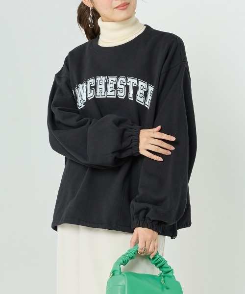 OMNES（オムネス）の「ユニセックス裏毛裾ストッパー付きプルオーバー（その他トップス・レディース・ブラック/アイボリー/グレー/グリーン・MEDIUM/LARGE）」の3枚目の写真