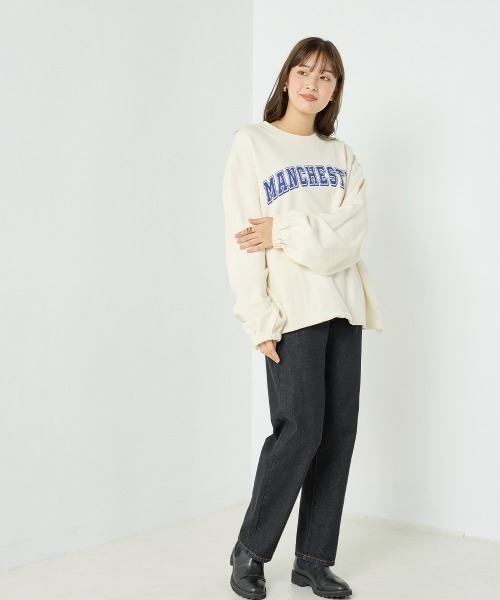 OMNES（オムネス）の「ユニセックス裏毛裾ストッパー付きプルオーバー（その他トップス・レディース・ブラック/アイボリー/グレー/グリーン・MEDIUM/LARGE）」の5枚目の写真