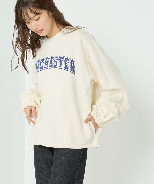 OMNES（オムネス）の「ユニセックス裏毛裾ストッパー付きプルオーバー（その他トップス・レディース・ブラック/アイボリー/グレー/グリーン・MEDIUM/LARGE）」の6枚目の写真