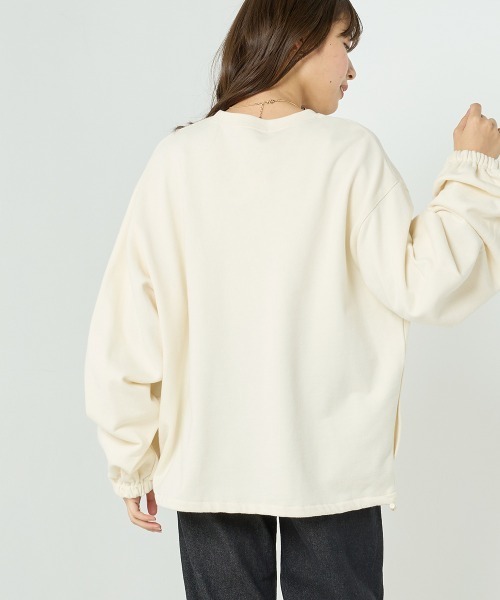 OMNES（オムネス）の「ユニセックス裏毛裾ストッパー付きプルオーバー（その他トップス・レディース・ブラック/アイボリー/グレー/グリーン・MEDIUM/LARGE）」の7枚目の写真