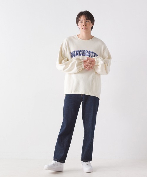 OMNES（オムネス）の「ユニセックス裏毛裾ストッパー付きプルオーバー（その他トップス・レディース・ブラック/アイボリー/グレー/グリーン・MEDIUM/LARGE）」の12枚目の写真