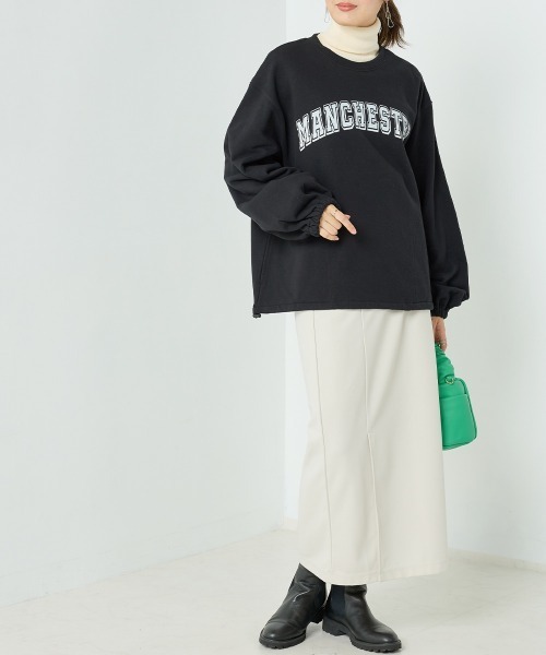 OMNES（オムネス）の「ユニセックス裏毛裾ストッパー付きプルオーバー（その他トップス・レディース・ブラック/アイボリー/グレー/グリーン・MEDIUM/LARGE）」の14枚目の写真