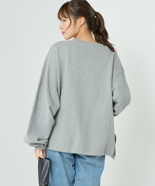 OMNES（オムネス）の「ユニセックス裏毛裾ストッパー付きプルオーバー（その他トップス・レディース・ブラック/アイボリー/グレー/グリーン・MEDIUM/LARGE）」の22枚目の写真