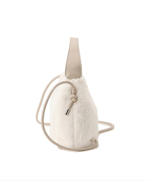 SHOO・LA・RUE(シューラルー)の「◆ハーフムーンファーショルダー(ショルダーバッグ・レディース・グレー/アイボリー/ライトパープル・00)」の18枚目の写真