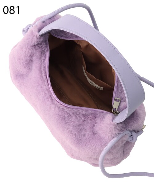 SHOO・LA・RUE(シューラルー)の「◆ハーフムーンファーショルダー(ショルダーバッグ・レディース・グレー/アイボリー/ライトパープル・00)」の6枚目の写真