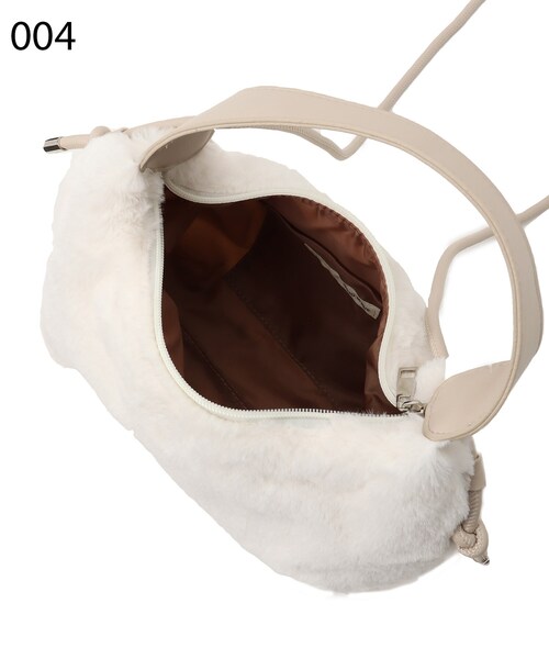 SHOO・LA・RUE(シューラルー)の「◆ハーフムーンファーショルダー(ショルダーバッグ・レディース・グレー/アイボリー/ライトパープル・00)」の8枚目の写真