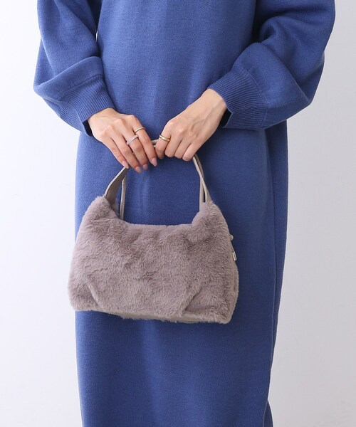 SHOO・LA・RUE(シューラルー)の「◆ハーフムーンファーショルダー(ショルダーバッグ・レディース・グレー/アイボリー/ライトパープル・00)」の11枚目の写真