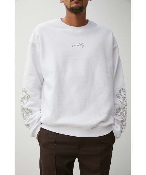 AZUL by moussy(アズールバイマウジー)の「EMBROIDERY BIG PULLOVER/エンブロイダリービッグプルオーバー(Tシャツ/カットソー・メンズ・ブラック/ホワイト/グリーン・FREE)」の2枚目の写真