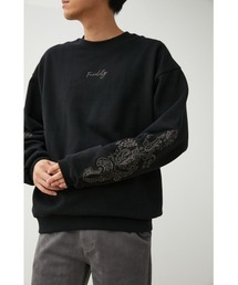 AZUL by moussy（アズールバイマウジー）の「EMBROIDERY BIG PULLOVER/エンブロイダリービッグプルオーバー（Tシャツ/カットソー・メンズ）」