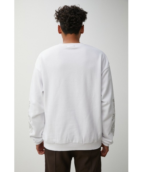 AZUL by moussy(アズールバイマウジー)の「EMBROIDERY BIG PULLOVER/エンブロイダリービッグプルオーバー(Tシャツ/カットソー・メンズ・ブラック/ホワイト/グリーン・FREE)」の9枚目の写真