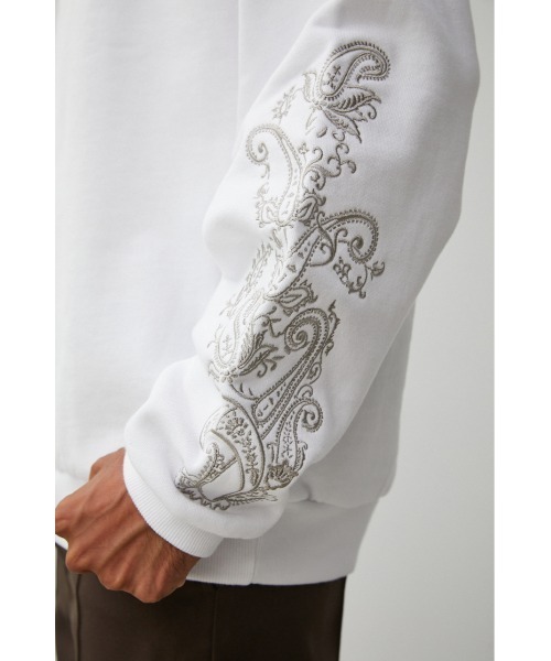 AZUL by moussy(アズールバイマウジー)の「EMBROIDERY BIG PULLOVER/エンブロイダリービッグプルオーバー(Tシャツ/カットソー・メンズ・ブラック/ホワイト/グリーン・FREE)」の12枚目の写真