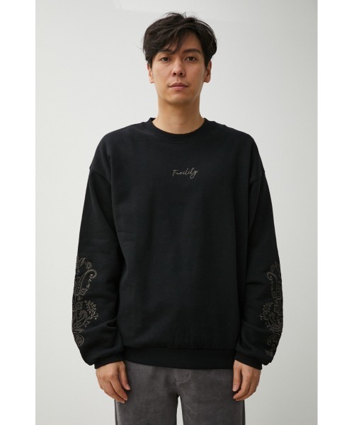 AZUL by moussy(アズールバイマウジー)の「EMBROIDERY BIG PULLOVER/エンブロイダリービッグプルオーバー(Tシャツ/カットソー・メンズ・ブラック/ホワイト/グリーン・FREE)」の16枚目の写真