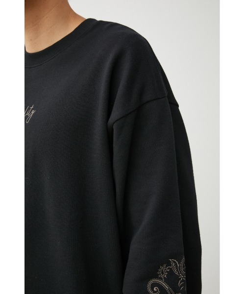 AZUL by moussy(アズールバイマウジー)の「EMBROIDERY BIG PULLOVER/エンブロイダリービッグプルオーバー(Tシャツ/カットソー・メンズ・ブラック/ホワイト/グリーン・FREE)」の20枚目の写真