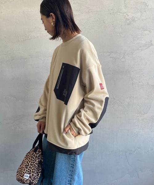 Manhattan Portage（マンハッタンポーテージ）の「[MANHATTAN PORTAGE/マンハッタンポーテージ] ポーラテック フリースプルオーバー（その他アウター・レディース・アイボリー/ブラック・M/L）」の8枚目の写真