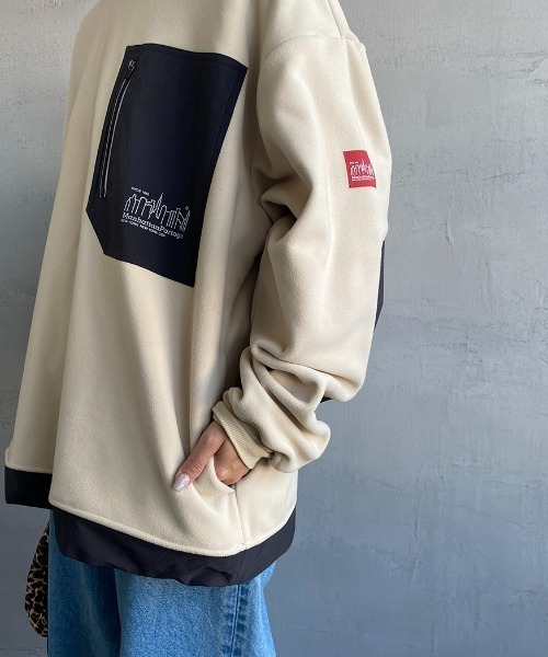 Manhattan Portage（マンハッタンポーテージ）の「[MANHATTAN PORTAGE/マンハッタンポーテージ] ポーラテック フリースプルオーバー（その他アウター・レディース・アイボリー/ブラック・M/L）」の14枚目の写真