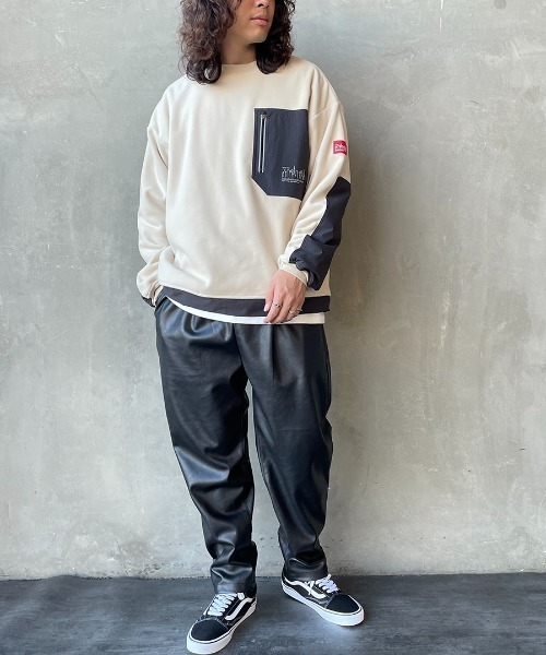 Manhattan Portage（マンハッタンポーテージ）の「[MANHATTAN PORTAGE/マンハッタンポーテージ] ポーラテック フリースプルオーバー（その他アウター・レディース・アイボリー/ブラック・M/L）」の4枚目の写真