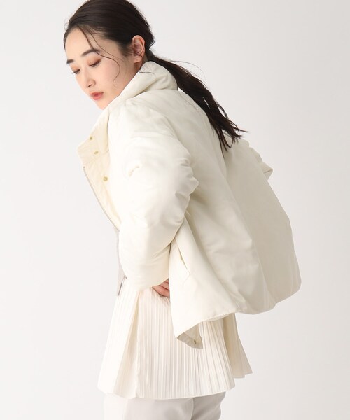 OPAQUE.CLIP（オペークドットクリップ）の「◆パフィージャケット【リサイクルポリエステル】（ブルゾン・レディース・ベージュ/アイボリー/ブラック・34/36/38/40/42）」の21枚目の写真