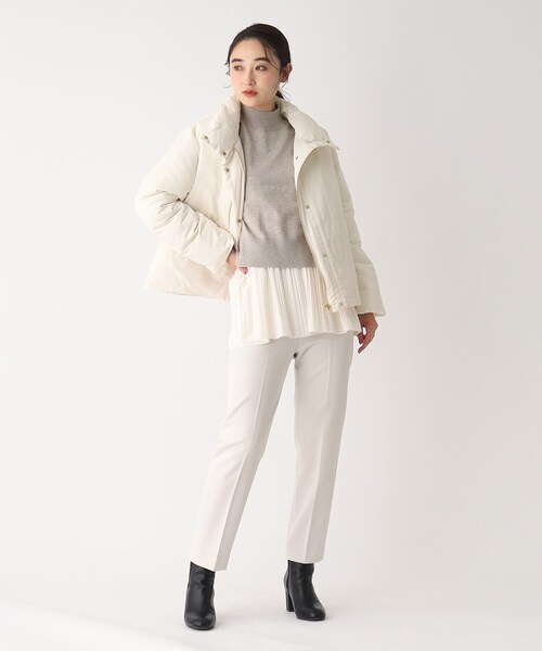 OPAQUE.CLIP（オペークドットクリップ）の「◆パフィージャケット【リサイクルポリエステル】（ブルゾン・レディース・ベージュ/アイボリー/ブラック・34/36/38/40/42）」の11枚目の写真