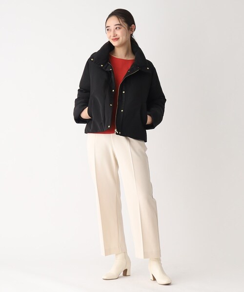 OPAQUE.CLIP（オペークドットクリップ）の「◆パフィージャケット【リサイクルポリエステル】（ブルゾン・レディース・ベージュ/アイボリー/ブラック・34/36/38/40/42）」の22枚目の写真