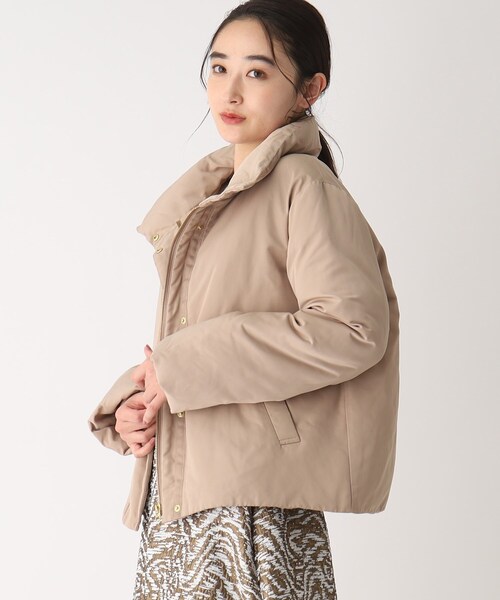 OPAQUE.CLIP（オペークドットクリップ）の「◆パフィージャケット【リサイクルポリエステル】（ブルゾン・レディース・ベージュ/アイボリー/ブラック・34/36/38/40/42）」の12枚目の写真