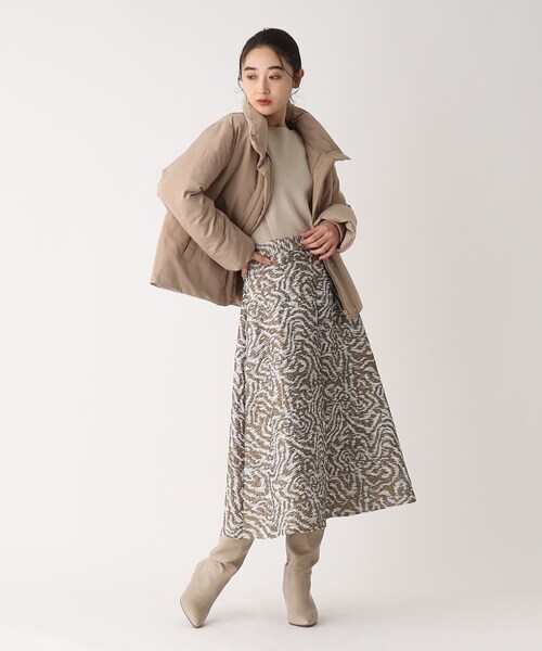 OPAQUE.CLIP（オペークドットクリップ）の「◆パフィージャケット【リサイクルポリエステル】（ブルゾン・レディース・ベージュ/アイボリー/ブラック・34/36/38/40/42）」の7枚目の写真