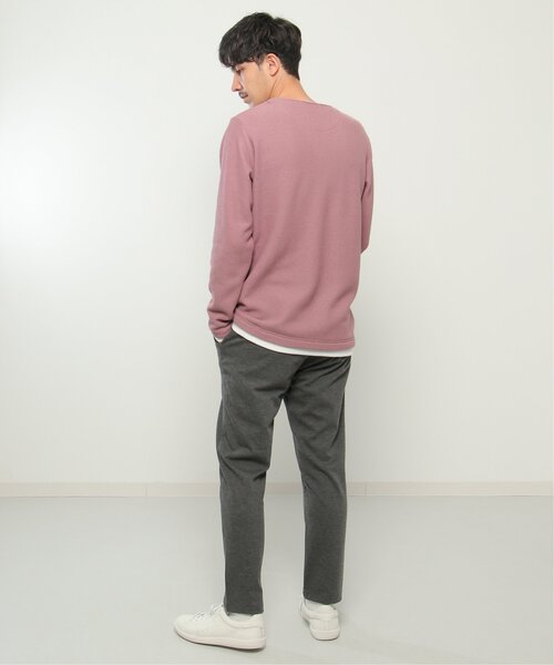 ikka(イッカ)の「ワッフルキーネックレイヤード(Tシャツ/カットソー・メンズ・ブラック/オリーブ/ベージュ/ブルー/グレー/ピンク・L/XL/M/S)」の9枚目の写真