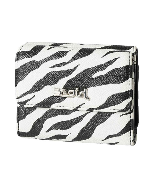 X-girl(エックスガール)の「ANIMAL PATTERN FAUX LEATHER MINI WALLET(財布・レディース・ホワイト/ベージュ・ONE SIZE)」の2枚目の写真