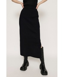 SLY | SIDE ZIP KNIT SK サイドジップ ニットスカート バイカラー セットアップ可能(スカート)