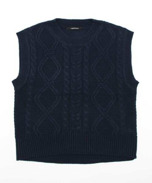 GIUNON（ジウノン）の「【REVIVAL】cable knit vest / ケーブル