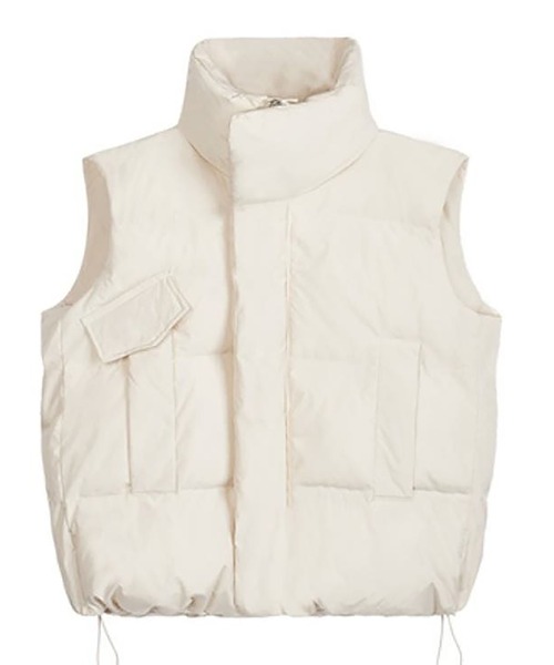 Girly Doll（ガーリードール）の「エコダウンベスト（ダウンベスト・レディース・ブラック/オフホワイト・M/L）」の3枚目の写真