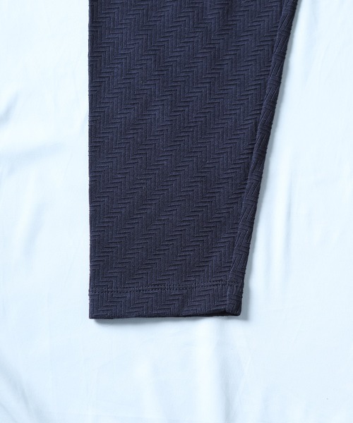 UNION STATION（ユニオンステーション）の「リンクスジャガードVネックロンT（Tシャツ/カットソー・メンズ・ベージュ/ネイビー/ホワイト・L/M/LL）」の8枚目の写真