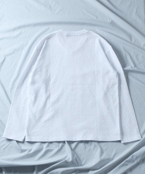 UNION STATION（ユニオンステーション）の「リンクスジャガードVネックロンT（Tシャツ/カットソー・メンズ・ベージュ/ネイビー/ホワイト・L/M/LL）」の13枚目の写真