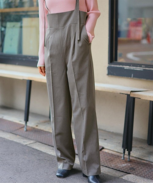 titivate（ティティベイト）の「ｻｽﾍﾟﾝﾀﾞｰ付きｽﾄﾚｰﾄﾊﾟﾝﾂ（その他パンツ・レディース・グレイッシュベージュ/ブラック/グレー・S/M/L）」の2枚目の写真
