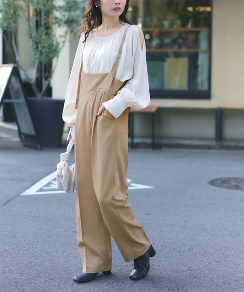titivate（ティティベイト）の「ｻｽﾍﾟﾝﾀﾞｰ付きｽﾄﾚｰﾄﾊﾟﾝﾂ（その他パンツ・レディース・グレイッシュベージュ/ブラック/グレー・S/M/L）」の3枚目の写真