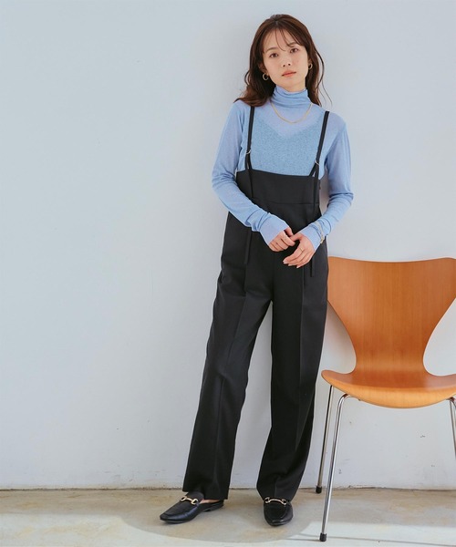 titivate（ティティベイト）の「ｻｽﾍﾟﾝﾀﾞｰ付きｽﾄﾚｰﾄﾊﾟﾝﾂ（その他パンツ・レディース・グレイッシュベージュ/ブラック/グレー・S/M/L）」の12枚目の写真