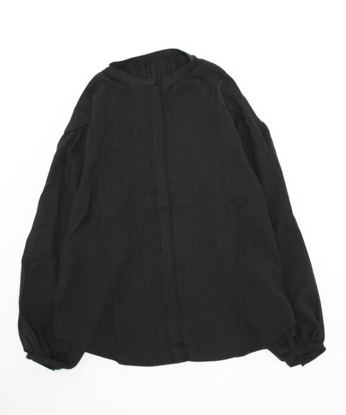 STYLEBLOCK(スタイルブロック)の「シャドーストライプボリュームスリーブブラウス(シャツ/ブラウス・レディース・ピンク/ホワイト/ブラック/ライトベージュ・M)」の1枚目の写真