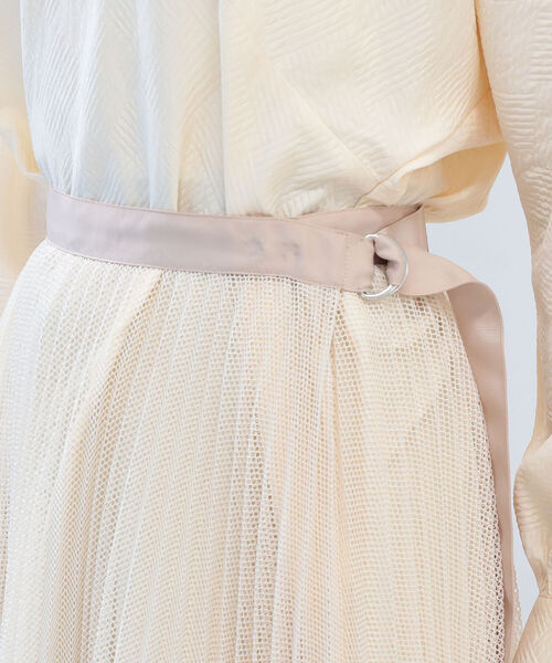 Ray BEAMS（レイビームス）の「Ray BEAMS / メッシュ プリーツ ラップ スカート（スカート・レディース・ホワイト系その他6/ブラック・ONE SIZE）」の12枚目の写真
