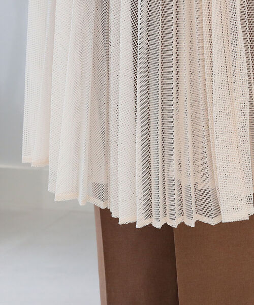 Ray BEAMS（レイビームス）の「Ray BEAMS / メッシュ プリーツ ラップ スカート（スカート・レディース・ホワイト系その他6/ブラック・ONE SIZE）」の13枚目の写真