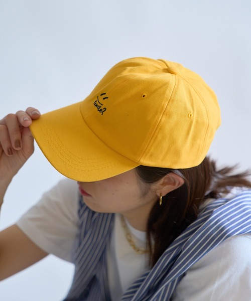 SETUP7（セットアップセブン）の「【SETUP7】6パネルスマイルロゴキャップ KNF（キャップ・レディース・レッド/ブラック/グリーン/ベージュ/グレー/イエロー・FREE）」の5枚目の写真